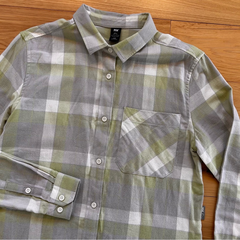 Helly Hansen Size S Lokka Organic Flannel Long Sleeve Shirt
